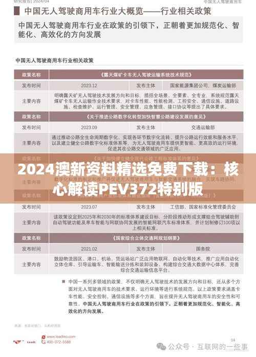 2024澳新资料精选免费下载:核心解读PEV372特别版
