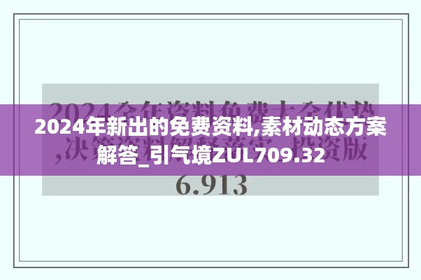 2024年新出的免费资料,素材动态方案解答_引气境ZUL709.32
