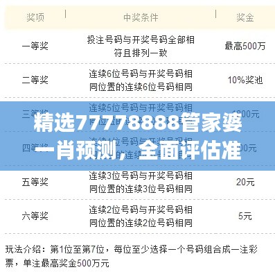 精选77778888管家婆一肖预测,全面评估准则——EJH861.08高端版