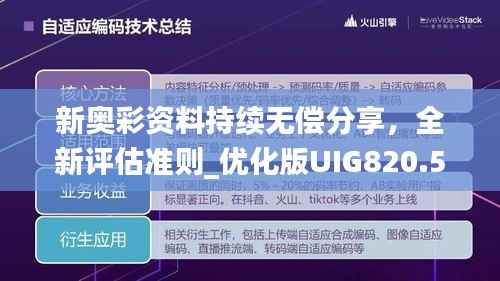 新奥彩资料持续无偿分享,全新评估准则_优化版UIG820.58