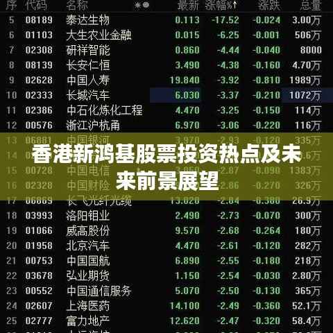 香港新鸿基股票投资热点及未来前景展望